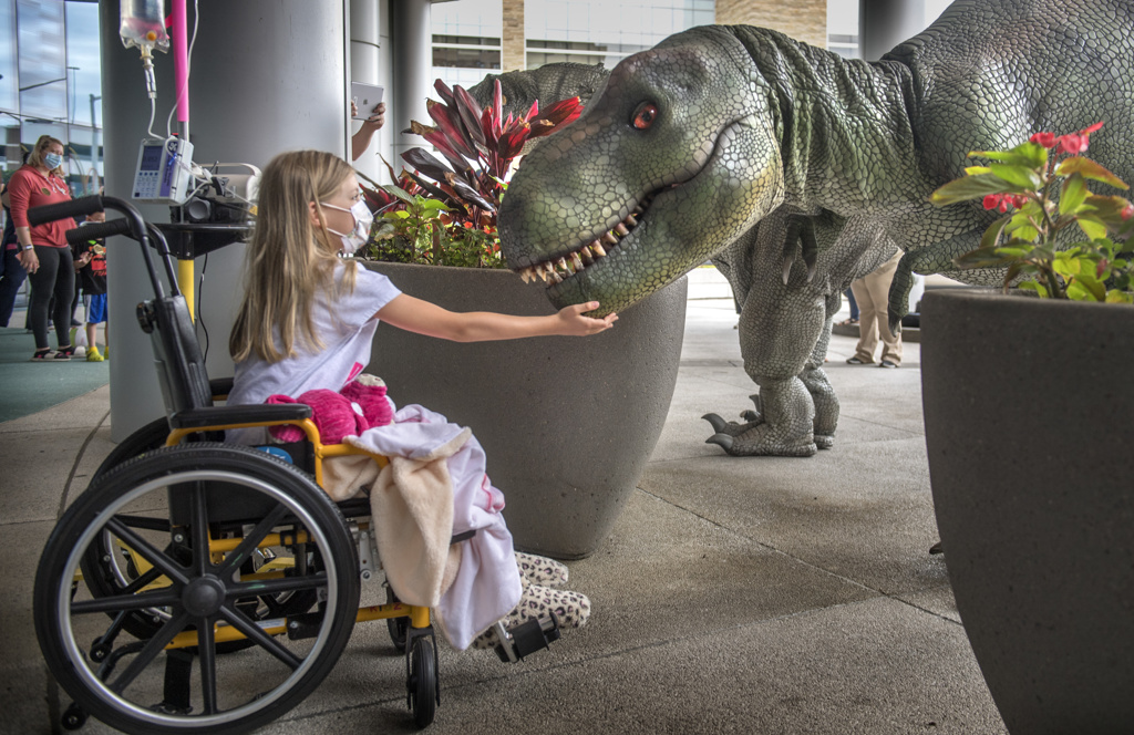Dinosaur visit is ‘pure happiness’ for kids